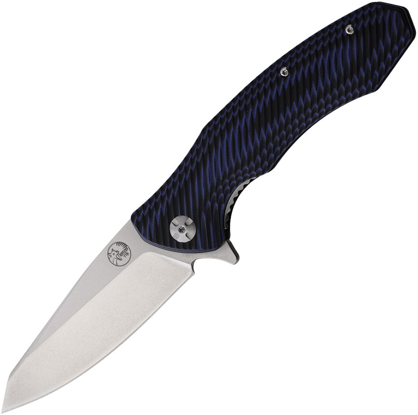 Tassie Tiger Knives FB Linerlock Black/Blue TTKRT93FBB by Tassie Tiger Knives
