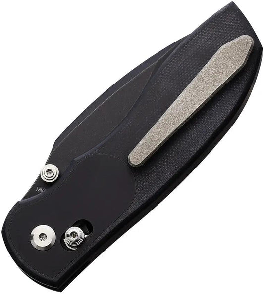 Tuya Knife Big Belly Crossbar Lock - Black 154CM Blade, G10 Handle, Thumb Stud, Pocket Clip by Tuya Knife