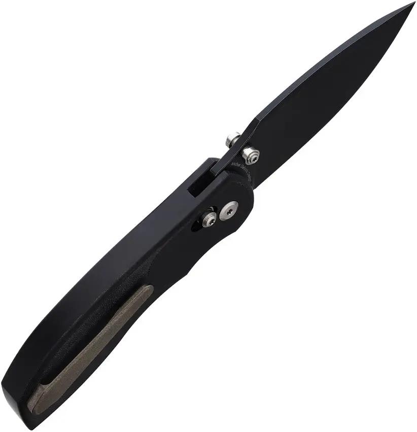 Tuya Knife Big Belly Crossbar Lock - Black 154CM Blade, G10 Handle, Thumb Stud, Pocket Clip by Tuya Knife