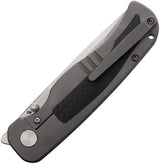 Tuya Knife Wrath V2 Framelock Tanto TK72742-02 - S90V Blade, Gray Titanium Handle With Carbon Fiber Inlay by Tuya Knife