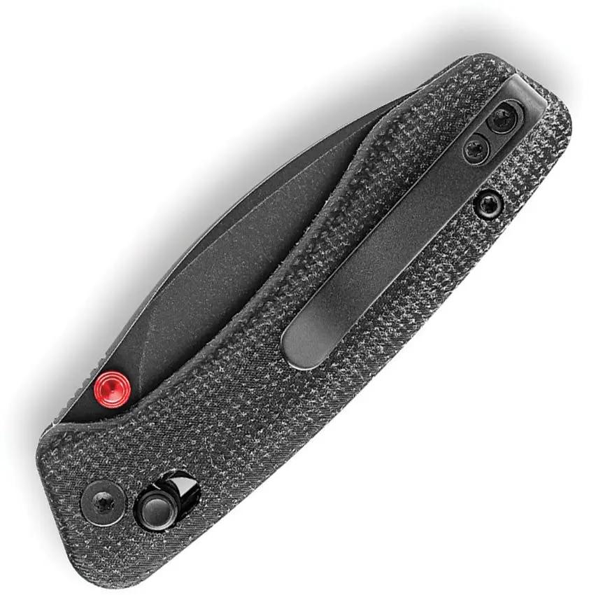 Trivisa Koala Crossbar Lock Knife - 2.5in Bohler N690 Blade Black Canvas Micarta Handle 3.25in Closed by TRIVISA
