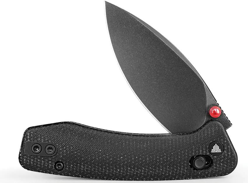 Trivisa Koala Crossbar Lock Knife - 2.5in Bohler N690 Blade Black Canvas Micarta Handle 3.25in Closed by TRIVISA