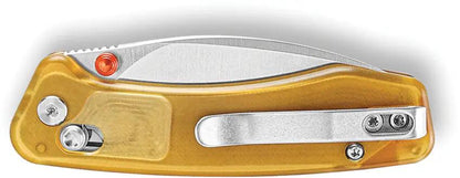 TRIVISA Koala Crossbar Lock Ultem JM02-YP-N - Ultem Handle And Satin Bohler N690 Blade by TRIVISA
