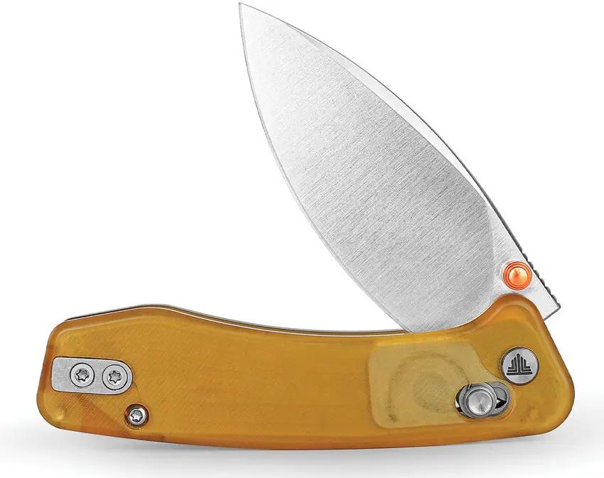 TRIVISA Koala Crossbar Lock Ultem JM02-YP-N - Ultem Handle And Satin Bohler N690 Blade by TRIVISA