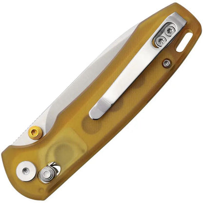 Trivisa Dragonfly Axis Lock Knife - Satin 14C28N Drop Point Blade With Thumb Stud PEI Handle And Pocket Clip by TRIVISA