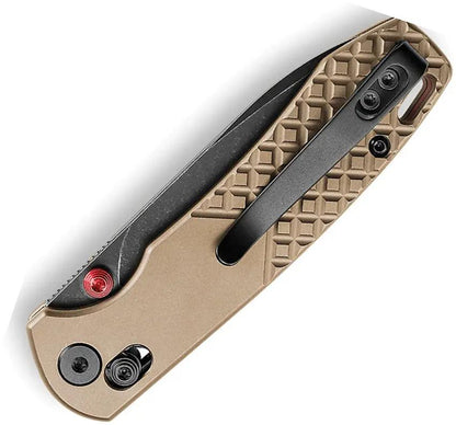 TRIVISA Dragonfly Crossbar Lock Gold JM03 ZT M - M390 Steel Blade And Titanium Handle EDC Folding Knife by TRIVISA