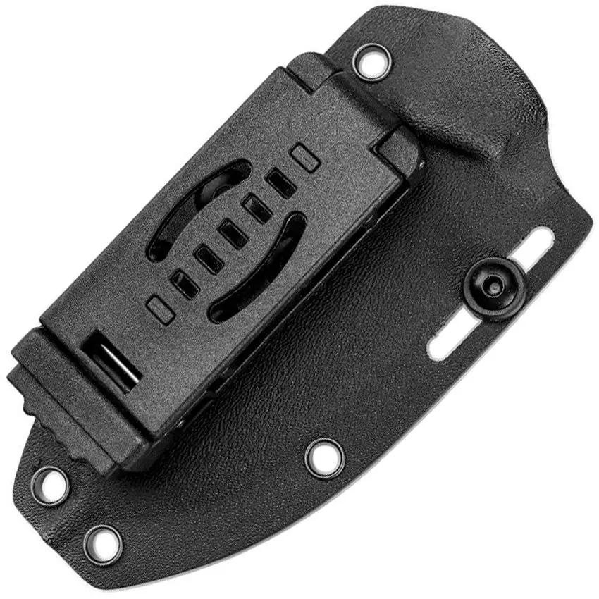 TRIVISA Aubergine Fixed Blade Knife - Full Tang 3.88in 14C28N Sandvik Stainless Blade, Black G10 Handle, Kydex Sheath by TRIVISA