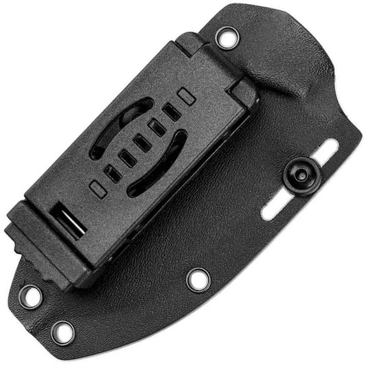 TRIVISA Aubergine Fixed Blade Knife - Full Tang 3.88in 14C28N Sandvik Stainless Blade, Black G10 Handle, Kydex Sheath by TRIVISA