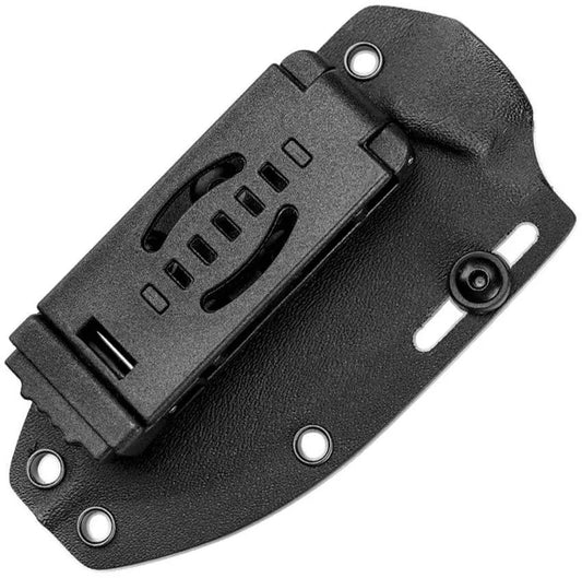 Trivisa Aubergine Fixed Blade Knife - Black Micarta Handle Full Tang With Kydex Sheath by TRIVISA