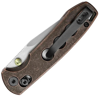 Trivisa Butterfly Crossbar Lock Copper JM06 CU14 Copper Handle EDC Folding Knife by TRIVISA