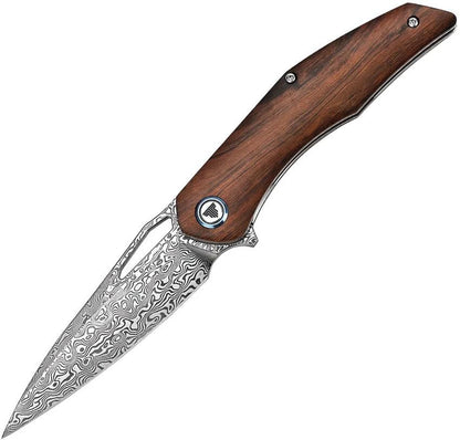 TRIVISA Taurus-01 Linerlock Damascus SY04-IW-D by TRIVISA