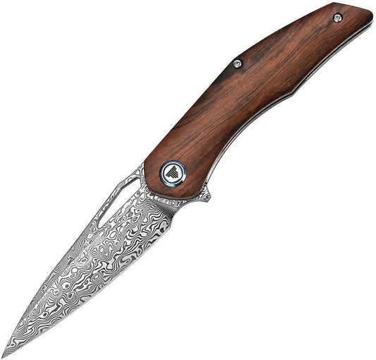 TRIVISA Taurus-01 Linerlock Damascus SY04-IW-D by TRIVISA