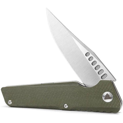 TRIVISA Orion Linerlock Green - D2 Tool Steel Blade, G10 Handle, Extended Tang, Pocket Clip by TRIVISA