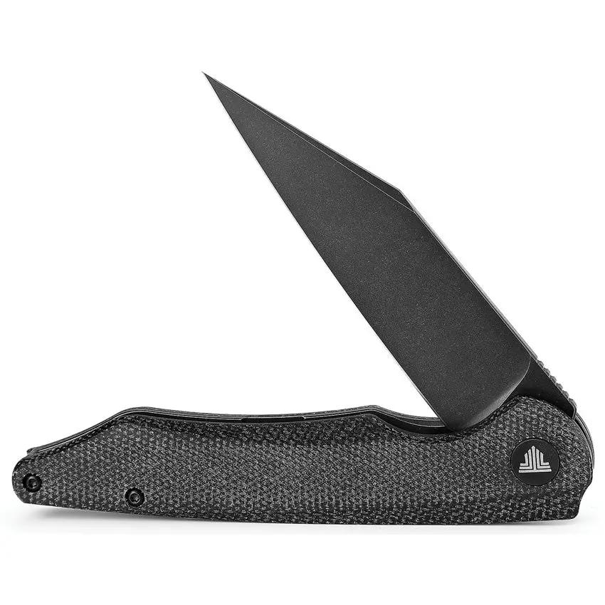 Trivisa Lynx Linerlock Blackout - 14C28N Stainless Blade With Black G10 Handle And Extended Tang by TRIVISA
