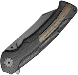 Trivisa Lynx-03 Linerlock - S35VN Reverse Tanto Blade, Black G10 Handle, 4.88in Closed by TRIVISA
