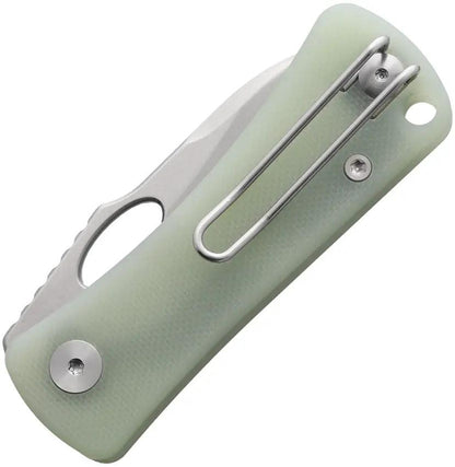 Trivisa Andromeda Linerlock Jade - 14C28N Sandvik Blade Jade G10 Handle Pocket Clip by TRIVISA