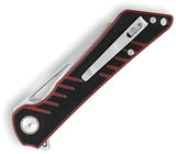 TRIVISA Monoceros-03 Linerlock Red TY25-RBG - 14C28N Sandvik Stainless Cleaver Blade with Red Black G10 Handle by TRIVISA