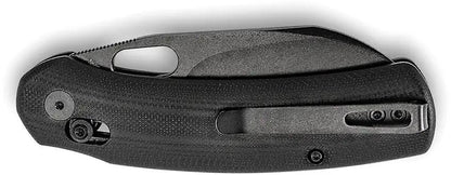 Trivisa Lamb Crossbar Lock Knife - Black Stonewash Bohler N690 Blade, G10 Handle by TRIVISA