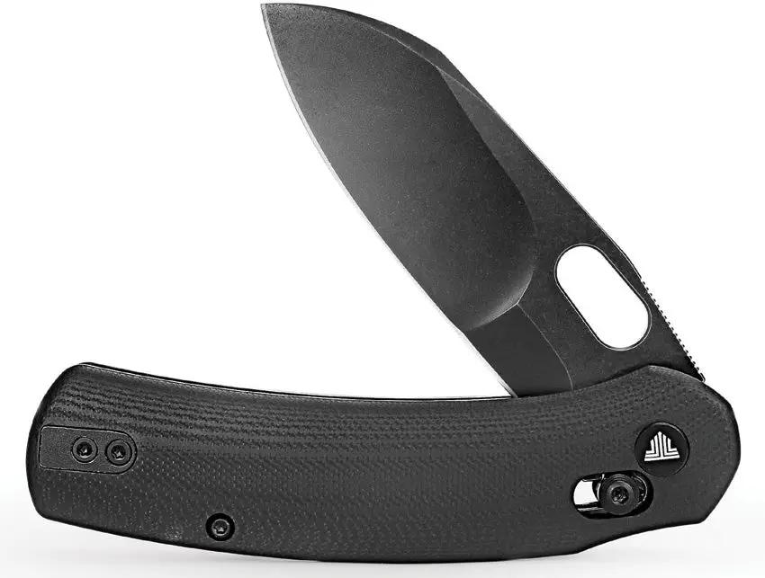 Trivisa Lamb Crossbar Lock Knife - Black Stonewash Bohler N690 Blade, G10 Handle by TRIVISA