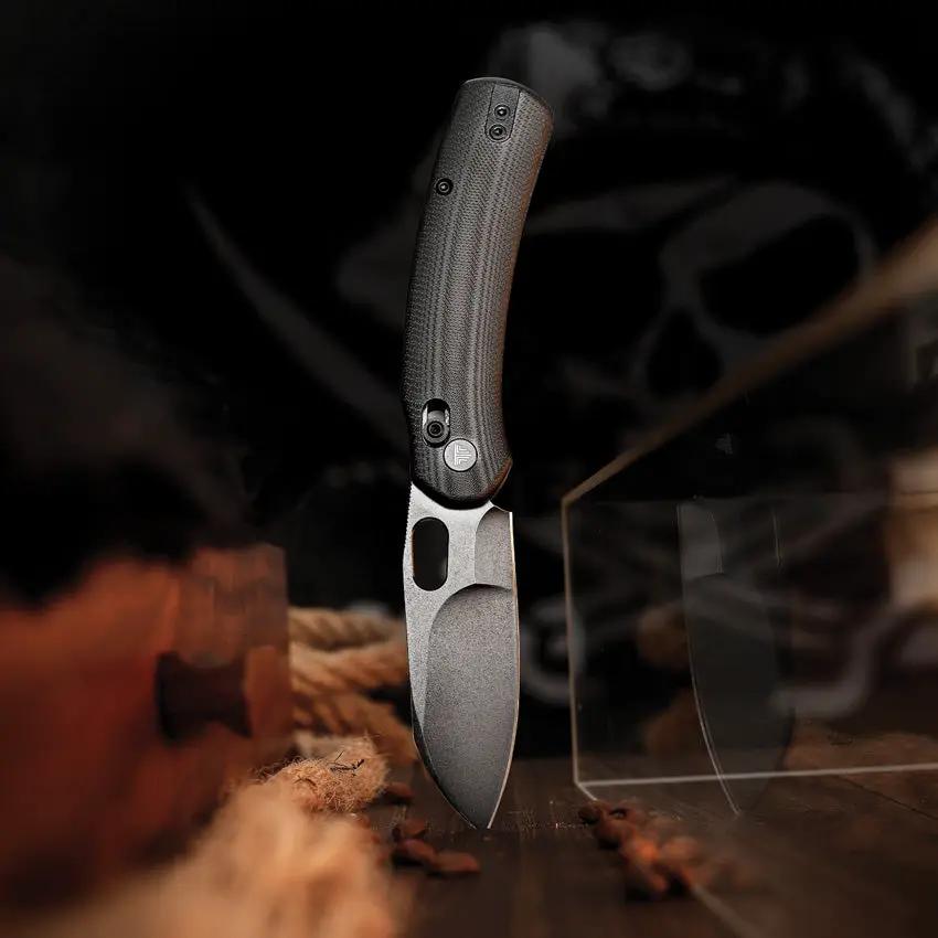Trivisa Lamb Crossbar Lock Knife - Black Stonewash Bohler N690 Blade, G10 Handle by TRIVISA