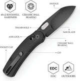 Trivisa Lamb Crossbar Lock Knife - Black Stonewash Bohler N690 Blade, G10 Handle by TRIVISA