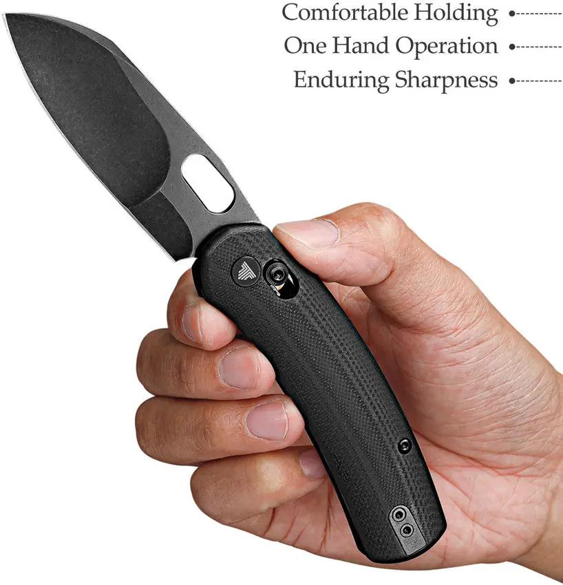 Trivisa Lamb Crossbar Lock Knife - Black Stonewash Bohler N690 Blade, G10 Handle by TRIVISA