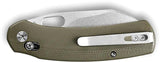 Trivisa Lamb Crossbar Lock Knife - Bohler N690 Blade, Stonewash Finish, OD Green G10 Handle by TRIVISA