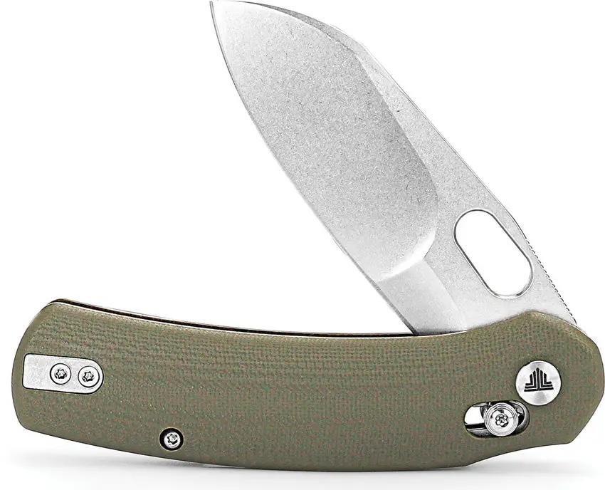 Trivisa Lamb Crossbar Lock Knife - Bohler N690 Blade, Stonewash Finish, OD Green G10 Handle by TRIVISA