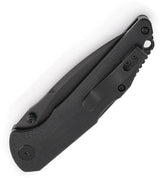 TRIVISA Arae-03 Lockback - Black G10 Handle With 14C28N Sandvik Stainless Drop Point Blade by TRIVISA