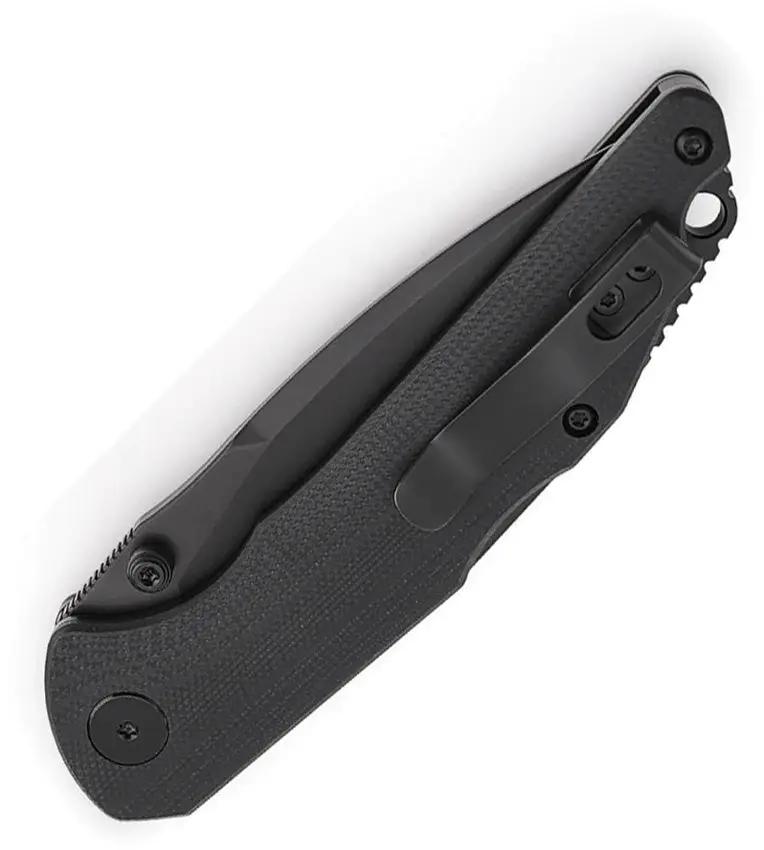 TRIVISA Arae-03 Lockback - Black G10 Handle With 14C28N Sandvik Stainless Drop Point Blade by TRIVISA
