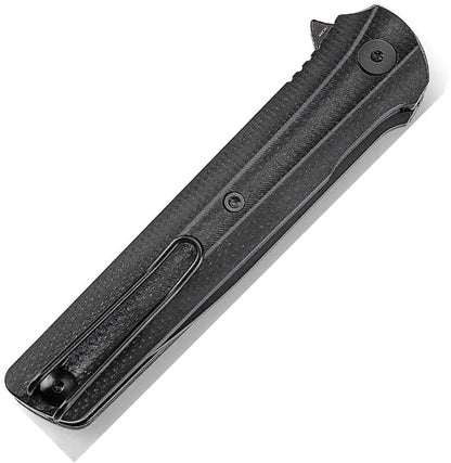 TRIVISA Seagull Linerlock - Black Stonewash 14C28N Blade With Extended Tang Pocket Clip by TRIVISA
