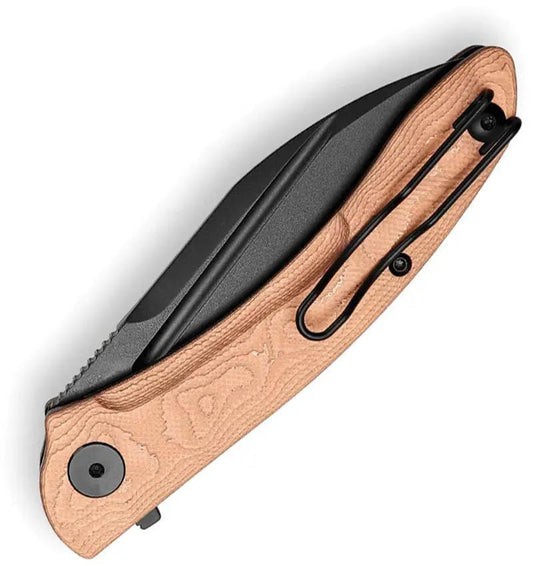 Trivisa Cuckoo Linerlock Copper TY30-CU-14 - EDC Folding Pocket Knife With Copper Foil Handle by TRIVISA
