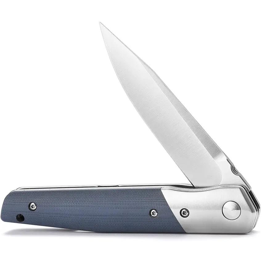 TRIVISA Leominor Linerlock - Blue G10 Handle With Satin Bohler K110 Blade, 4.5 Inch Closed EDC Knife by TRIVISA