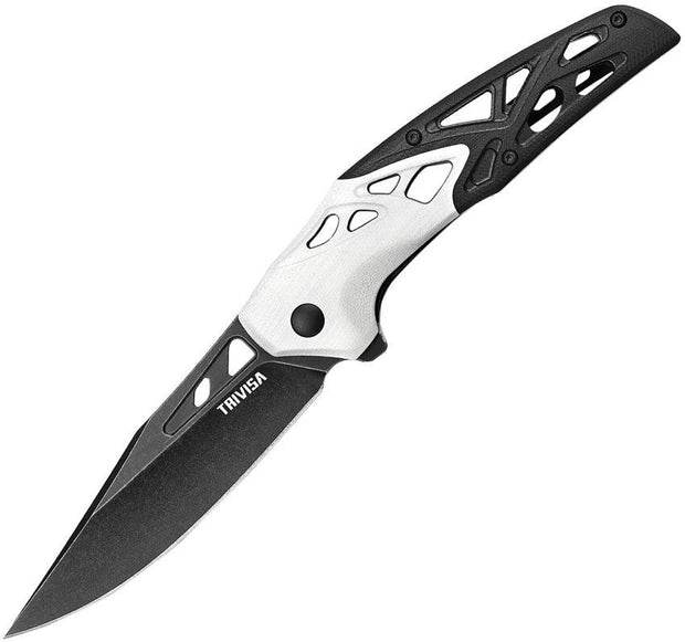 TRIVISA Leo-03 Linerlock Black/White XW02-WB-KG by TRIVISA