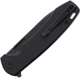 Trivisa Columbia Linerlock Micarta YH01-BM-14 - 14C28N Sandvik Stainless Blade, Black Canvas Micarta Handle by TRIVISA