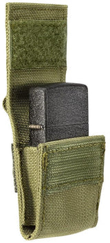 Zippo Black Crackle® Lighter with MOLLE Green Tactical Pouch by Zippo