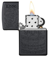 Tone on Tone Design Black Matte Zippo® Lighter by Zippo