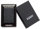 Tone on Tone Design Black Matte Zippo® Lighter by Zippo