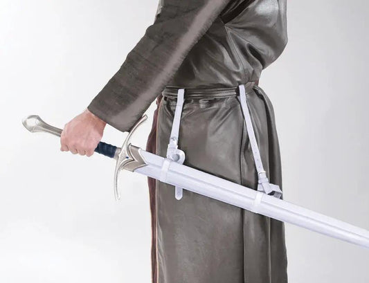 United Cutlery Glamdring Scabbard - White Leather Wrapped With Straps Certificate Of Authenticity For LOTR Fans by United Cutlery