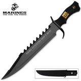 United Cutlery UC2671 USMC Marine Force Recon Bowie Knife - Rugged 12 Inch Sawback For Collectors And Outdoorsmen by United Cutlery