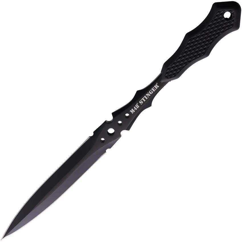 United Cutlery M48 Urban Stinger UC2937 Dagger Compact Black Double Edge With Belt Sheath by United Cutlery