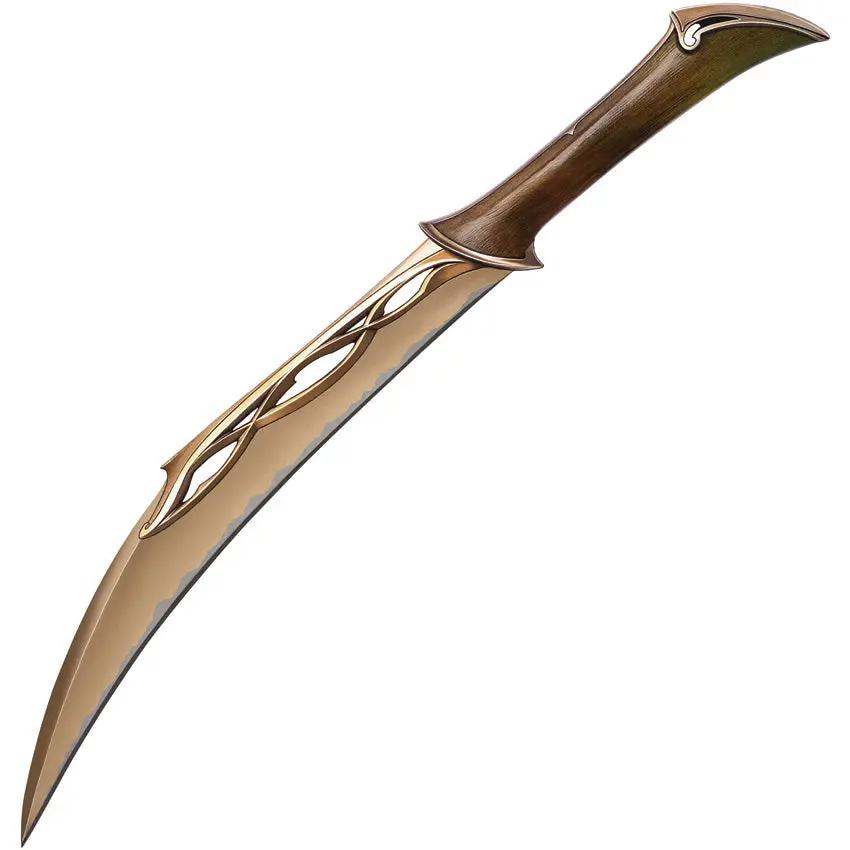 United Cutlery Tauriel Hobbit Knife Replica - Bronze Finish Blade With Wall Mount Display For Collectors by United Cutlery
