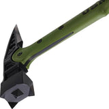 United Cutlery M48 Tactical War Hammer UC3095 - Breaching Tool With Spike End And Green FRN Grip by United Cutlery
