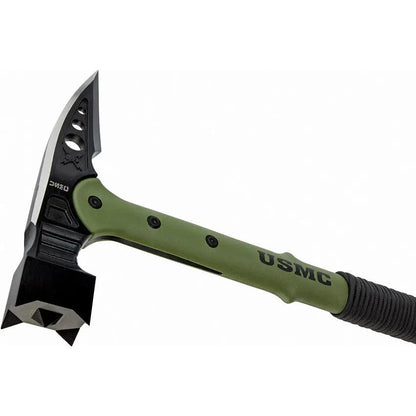 United Cutlery M48 Tactical War Hammer UC3095 - Breaching Tool With Spike End And Green FRN Grip by United Cutlery