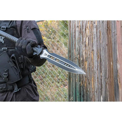 United Cutlery M48 Magnum Spear UC3137 - Survival Spear With 10 Inch Black Oxide Satin 2Cr13 Blade Aluminum Shaft by United Cutlery