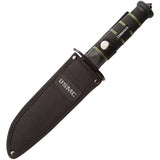 United Cutlery USMC Blackout Combat Fighter Knife 12.5 Inch Glass Breaker Tactical Grip - Rugged Outdoor Fixed Blade by United Cutlery