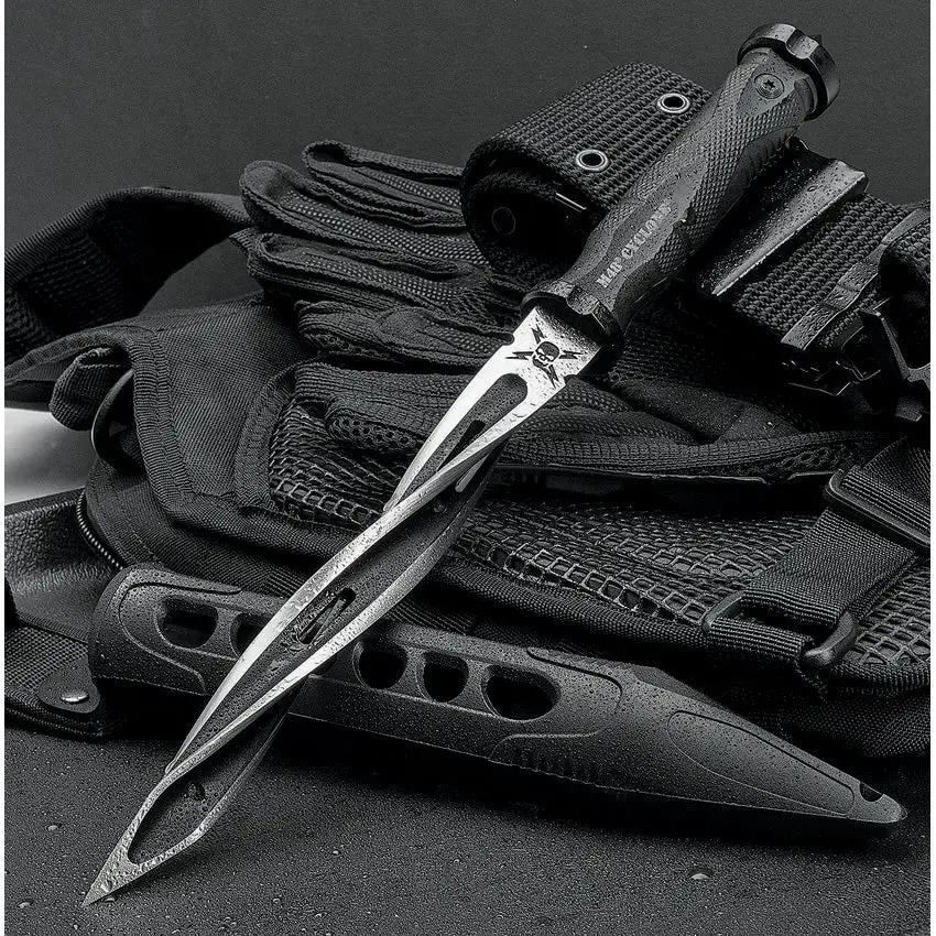 United Cutlery M48 Tactical Cyclone Knife - Triple Spiral Blade With Glass Breaker Pommel For Outdoorsmen by United Cutlery