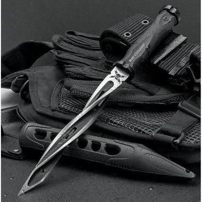 United Cutlery M48 Tactical Cyclone Knife - Triple Spiral Blade With Glass Breaker Pommel For Outdoorsmen by United Cutlery