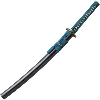 United Cutlery Shikoto Wakizashi UC3238 Teal - T10 High Speed Tool Steel Full Tang Authentic Hamon by United Cutlery