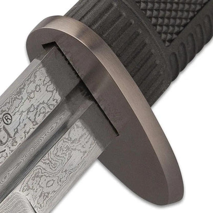 United Cutlery Honshu Double Edge Sword UC3245ND - Satin 1065 Carbon Steel Blade With Black Wood Scabbard by United Cutlery